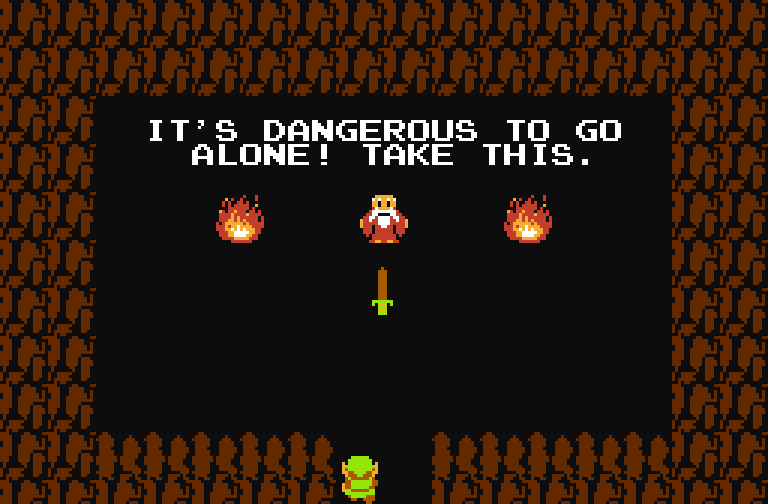 the legend of zelda - it's dangerous to go alone